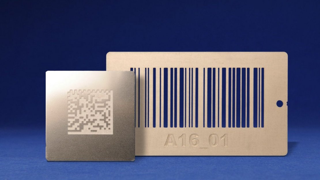 foto van inotec Barcode metalen etiket